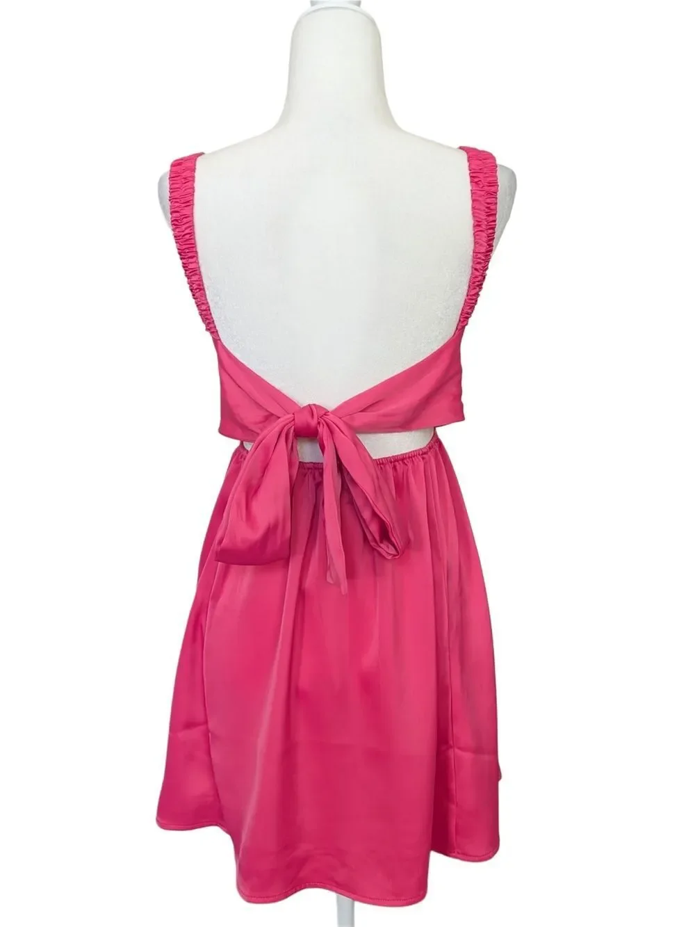 Urban Outfitters Rose Pink Helena Satin Cowl Corset Mini Dress NWT Size XS